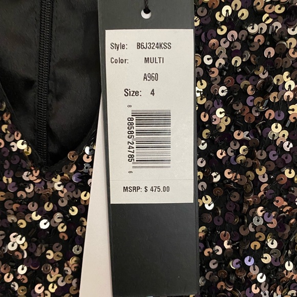 NWT Parker Black Serena Sequin Dress - Size 4 - Picture 7 of 7